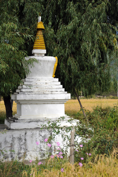 A small roadside stupa, Paro