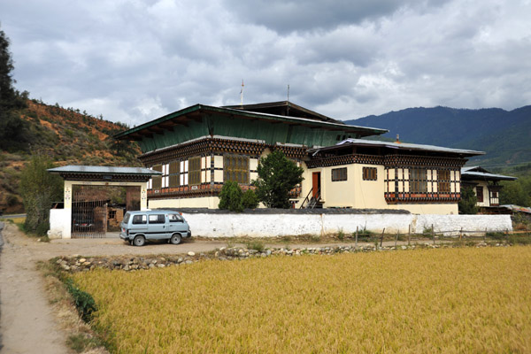 A house across from the Dumtse Lhakhang on the edge of Paro