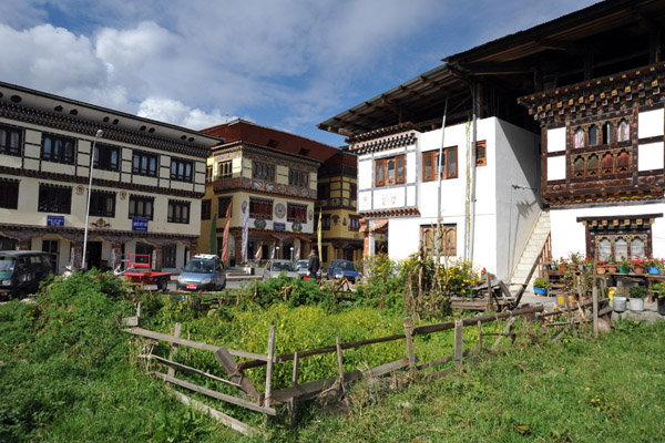 Vegetable gardens in Paro's Town Center