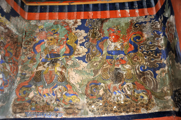 Guardian Kings mural, Kyichu Lhakhang