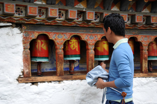 Prayer wheels, Kyichu Lhakhang