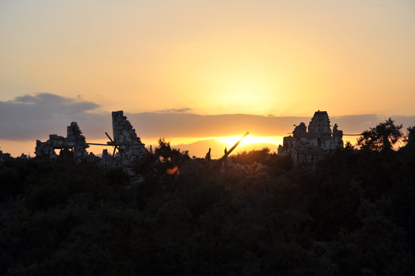 Ruins of Suakin Island at sunset