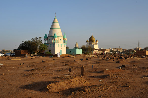 Sufi cemetery on the west side of Omdurmans famous Friday afternoon gatherings of Whirling Dervishes