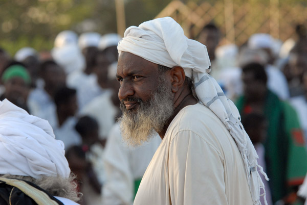 Sudanese man in white at the Dervishes