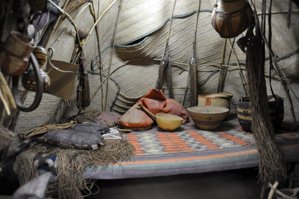 Common household goods inside the Baggara Tent