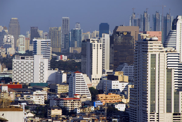 Lumphini Park through the skyscrapers, Bangkok