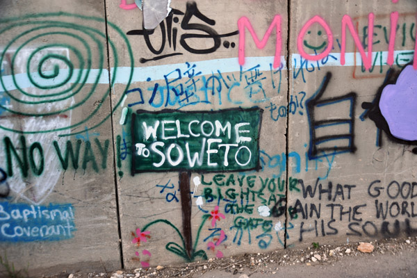 West Bank Separation Wall graffiti - Welcome to Soweto
