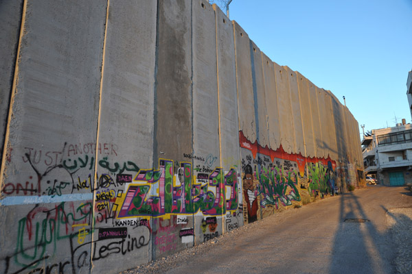 West Bank Separation Wall graffiti - late afternoon Bethlehem