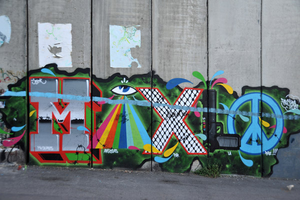 West Bank Separation Wall graffiti - Maxlo
