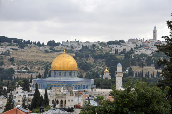 Dome of the Rock with the Mount of Olives from the Lutheran Guest House, Jerusalem
