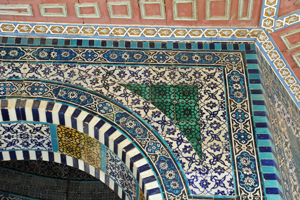 Tile work decorating the Dome of the Chain, Haram al-Sharif
