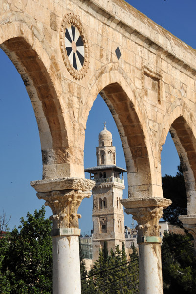 Ghawanima Minaret with arches, Noble Sanctuary
