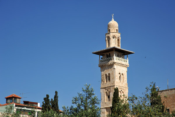 Ghawanima Minaret at the northwest corner of the Haram al Sharif