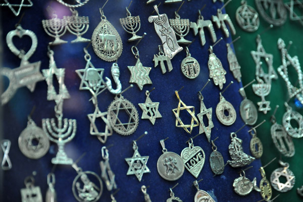 Silver Jewelry with Jewish themes - Stars of David, Menorahs, etc
