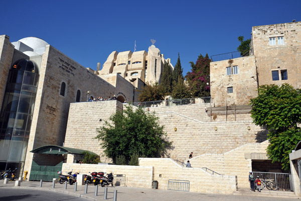 Steps leading up into the Jewish Quarter from Western Wall Plaza