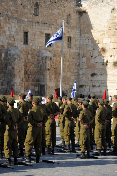 IDF military ceremony at the Western Wall