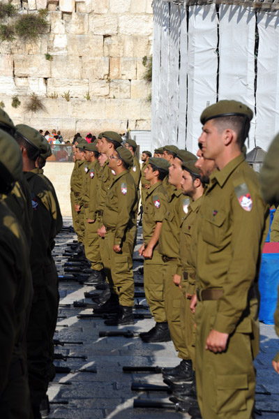 Israeli soldiers at the Western Wall