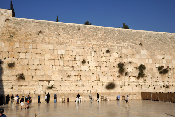 The Western Wall, 62 ft high (plus 43 more feet underground)