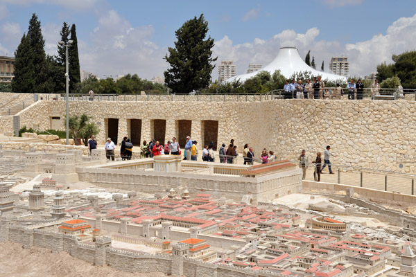 View of the model of Jerusalem in the Second Temple Period from the southwest