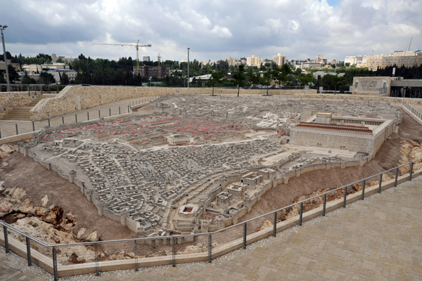View of the model of the old city from the southeast, Israel Museum
