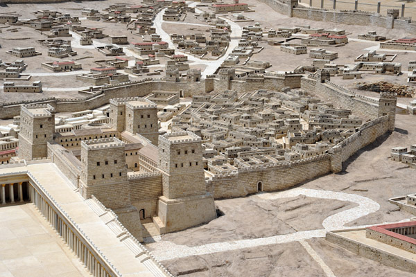 Antonia Fortress and the north side of Temple Mount
