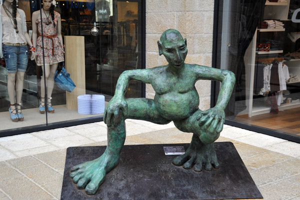 Sculpture displayed along the Mamilla Mall, Jerusalem