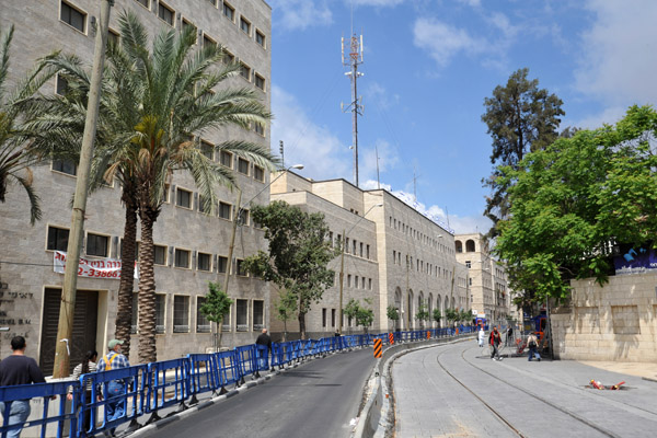 Jaffa Street with construction for the new tram line