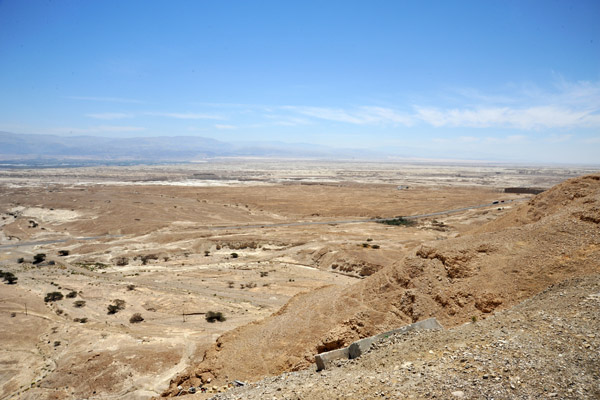 The broad valley south of the Dead Sea
