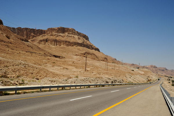 Highway 90 along the Israeli shore of the Dead Sea