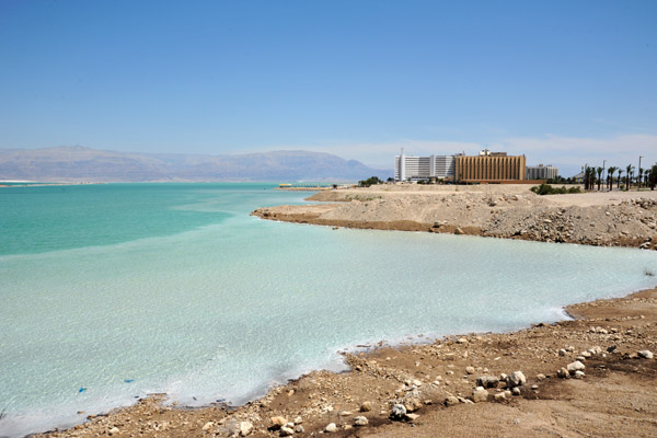 Dead Sea at En Boqeq (mineral evaporation pools south of the actual Dead Sea)