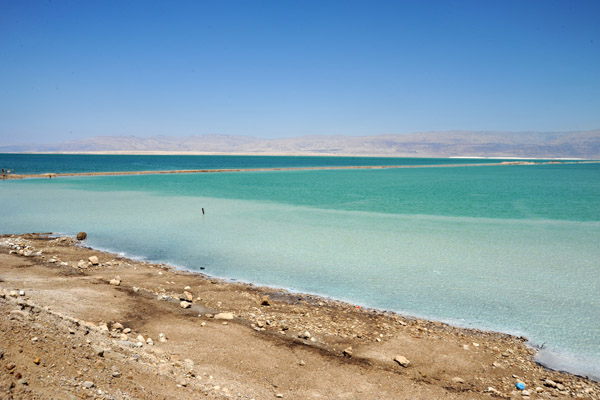 Dead Sea at En Boqeq (mineral evaporation pools south of the actual Dead Sea)