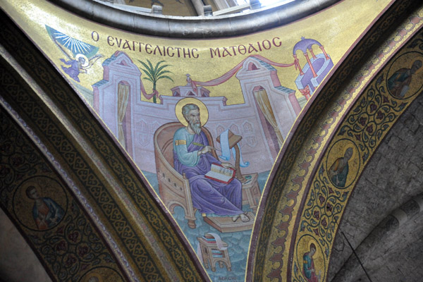 The Evangelist Matthew (Ματθαῖος) supporting the Catholikon, Holy Sepulchre