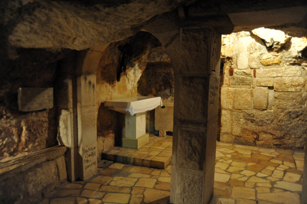 The study and tomb of St. Jerome (Hieronymus) are in the caves beneath the Church of the Nativity