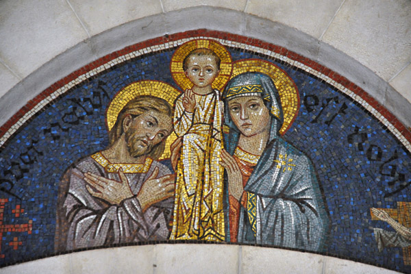 Mosaic of the Holy Family, Cloister of St. Jerome, Church of the Nativity