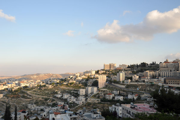 Bethlehem is built on a hill (Church of the Nativity, far upper right)