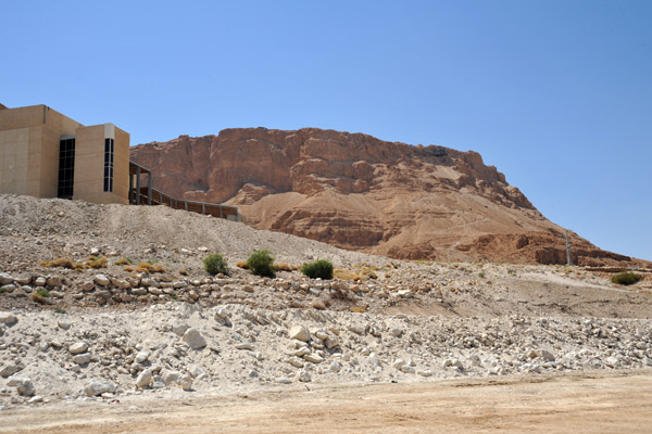 The new visitor's center at the base of the eastern face of Masada