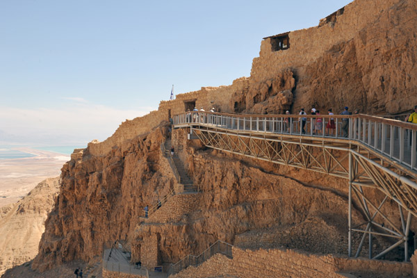 Walkway leading from the Cable Car station to the entrance of Masada where it meets the Snake Path