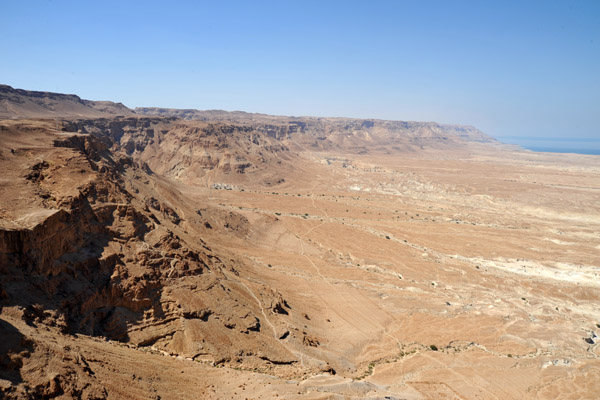 The view looking north from Masada