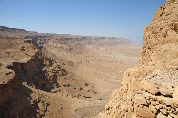 Looking north from the steps to Herod's Northern Palace, Masada