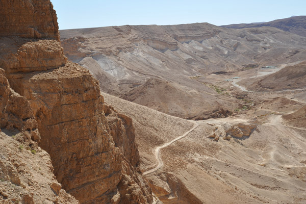 The Roman Siege Ramp built on the western side of Masada