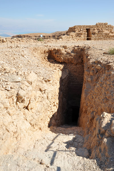 Entrance to the southern cistern, Masada