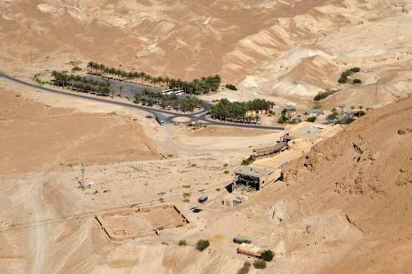 Visitors Center and the remains of a Roman camp, Masada