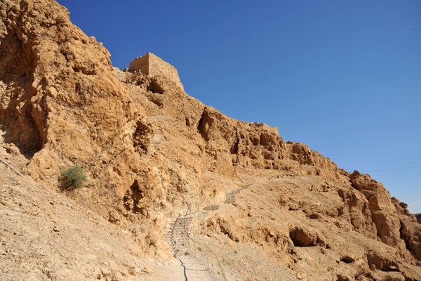 Western cliffs of Masada - the side the Romans chose for their assault