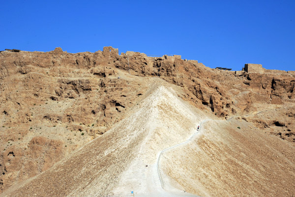 The Roman Siege Ramp where the walls of Masada were breached in 73 AD