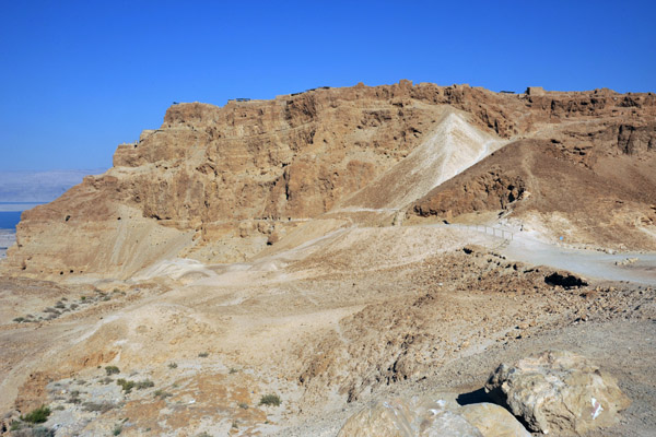 The northern half of the western face of Masada