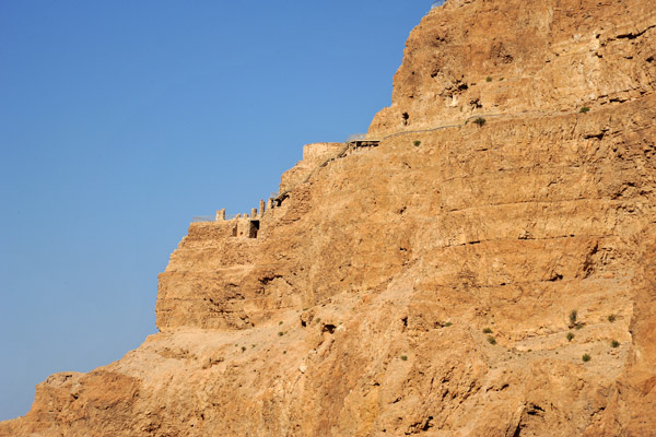 Herod's Northern Palace with the sheer cliffs of Masada
