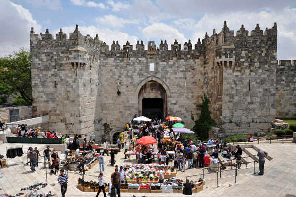 Damascus Gate in the center of the northern wall of the Old City, Jerusalem