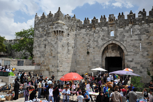 The Damascus Gate was built by the Ottomans on the site of an earlier 1st C. BC Roman gate