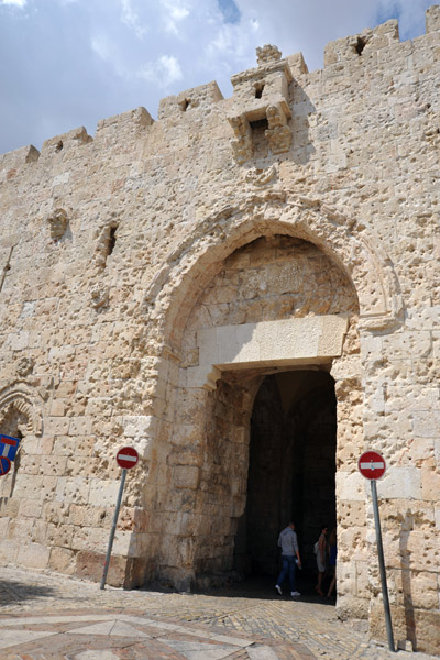 Zion Gate in the Ottoman city walls, Jerusalem