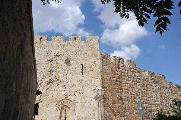The Ottoman City Wall at Zion Gate (Bab An-nabi Daoud),  Jerusalem